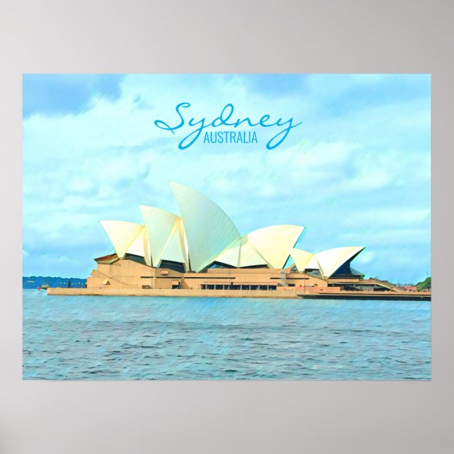 Sydney Australia Opera House travel print (Front)