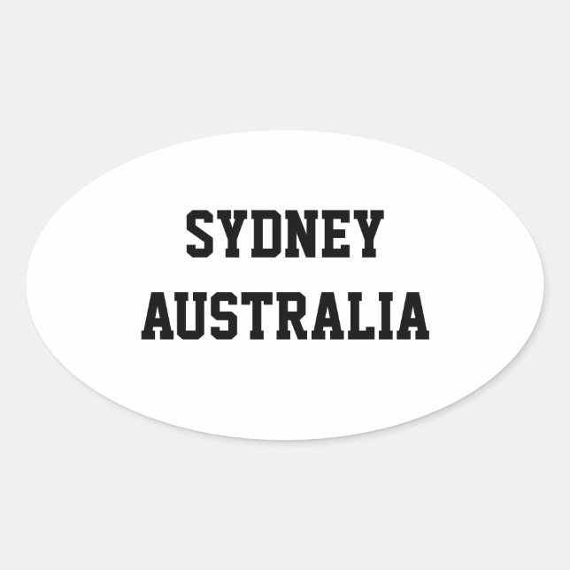 Sydney Australia oval stickers (Front)