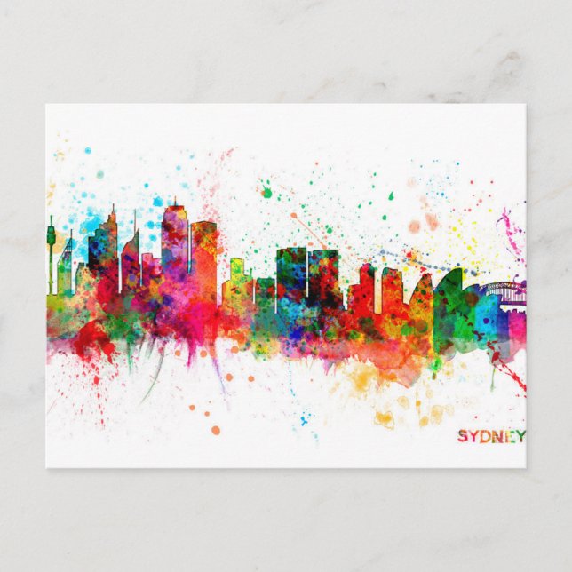 Sydney Australia Skyline Postcard (Front)