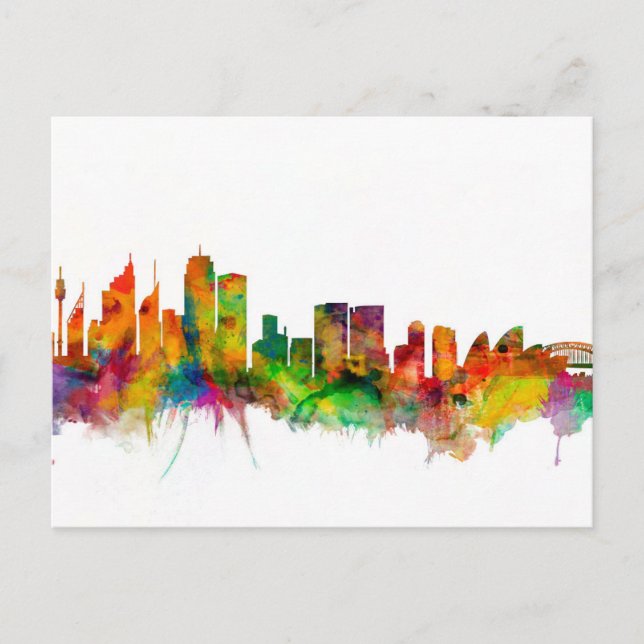 Sydney Australia Skyline Postcard (Front)