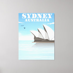 Sydney Australia Travel poster Canvas Print