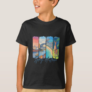 Sydney Australia Travel Trip Brushstroke Souvenir  T-Shirt