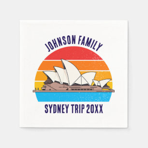 Sydney Australia Trip Opera House Personalised Napkin