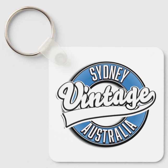 Sydney Australia Vintage style logo Key Ring (Front)