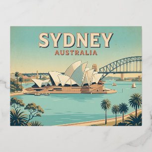 Sydney Australia Vintage Travel Postcard
