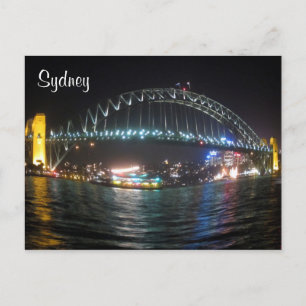 sydney bridge fisheye postcard