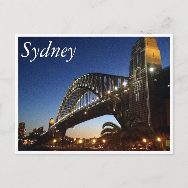 sydney bridge night postcard (Front)