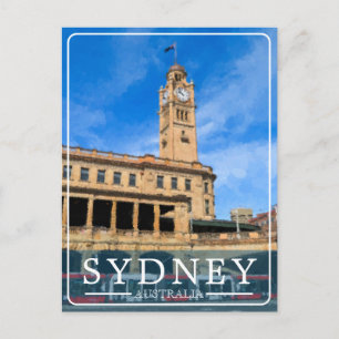 Sydney Central Railway Station Vintage Holiday Postcard