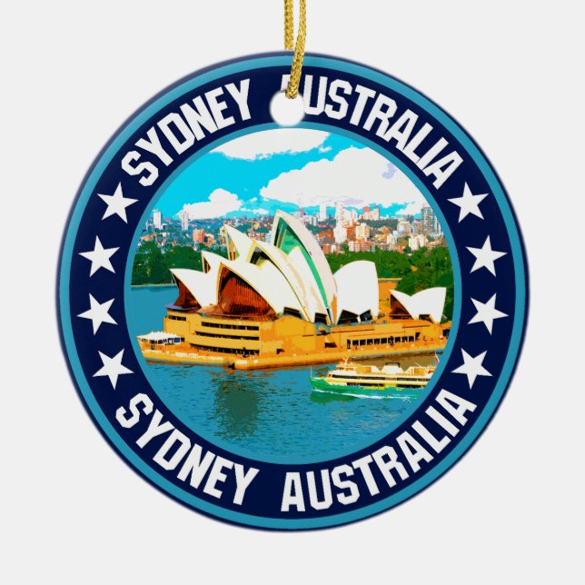 Sydney                                             ceramic tree decoration (Front)