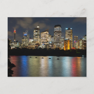Sydney city skyline at dusk, Australia Postcard