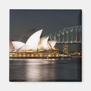 Sydney city skyline towers at dusk, Australia Magnet
