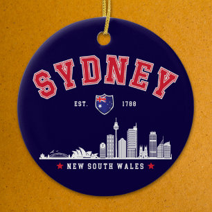 Sydney Cityscape, Australia Ceramic Tree Decoration