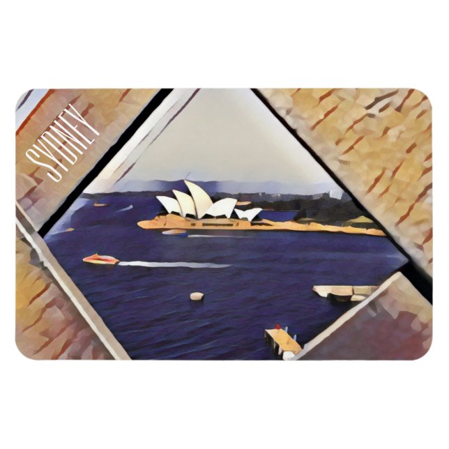 sydney diamond magnet (Horizontal)