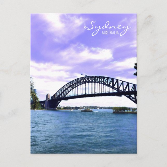 Sydney Ferry Harbour Bridge Postcard (Front)