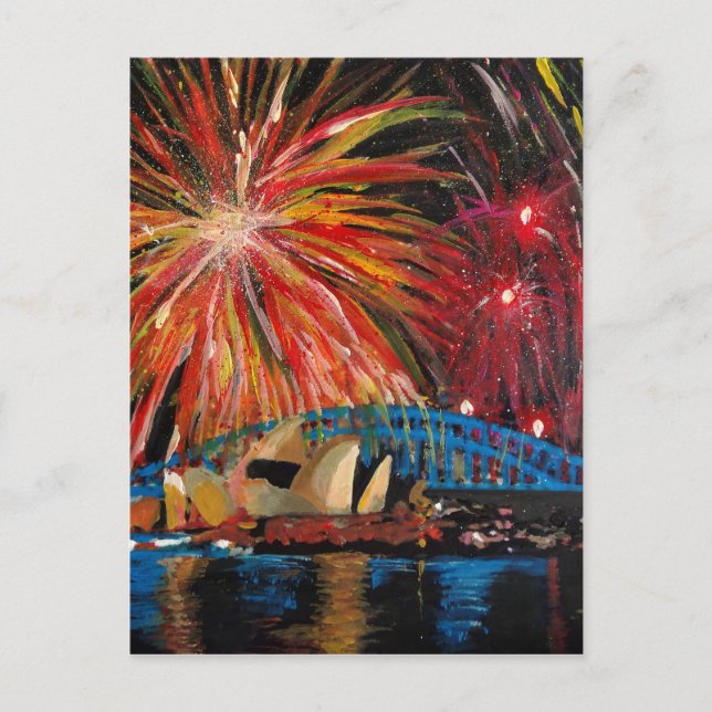 Sydney Firework at Opera House Postcard (Front)