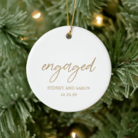 Sydney Gold First Christmas Engaged Modern
