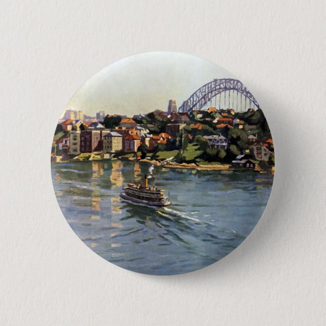 Sydney Harbour Australia 6 Cm Round Badge (Front)