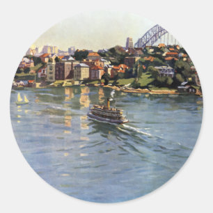 Sydney Harbour Australia Classic Round Sticker