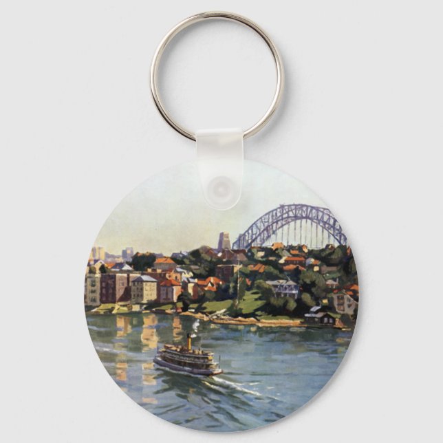 Sydney Harbour, Australia Key Ring (Front)