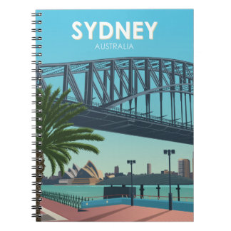 Sydney Harbour Australia Vintage Travel Notebook