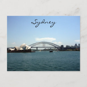 sydney harbour blue postcard