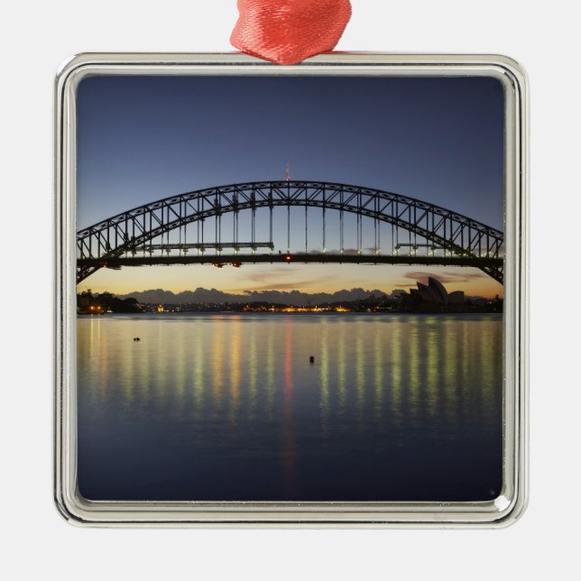 Sydney Harbour Bridge and Sydney Opera House at Metal Tree Decoration (Front)