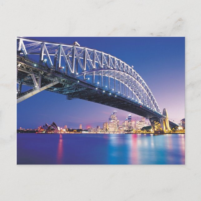 Sydney Harbour Bridge at Night Australia Postcard (Front)
