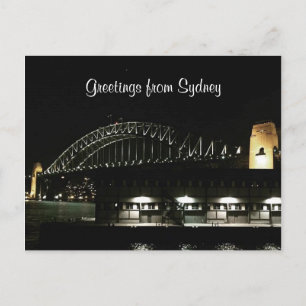 sydney harbour bridge greetings postcard