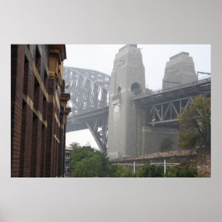 Sydney Harbour Bridge Grey Mist Poster