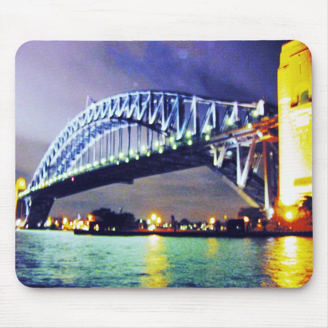 sydney harbour bridge night mouse pad (Front)