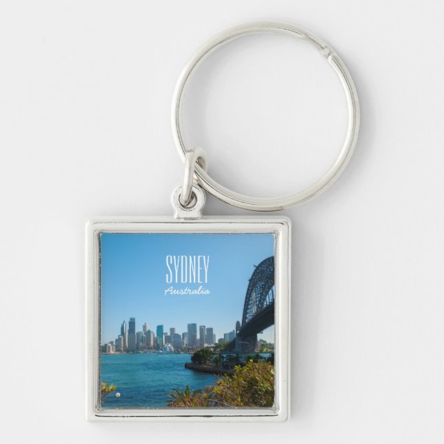 Sydney Harbour Bridge & Skyline Australia Key Ring (Front)