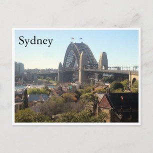 sydney harbour bridge view postcard