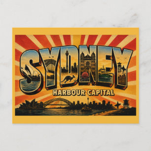 Sydney Harbour Capital Vintage Postcard