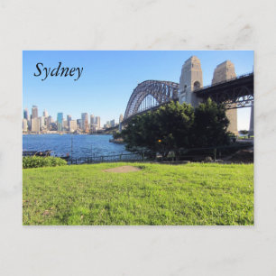 sydney harbour grass postcard