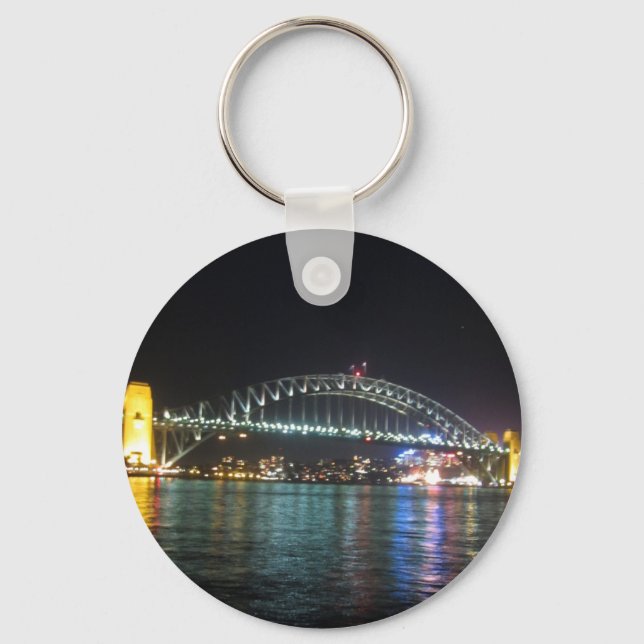 sydney harbour night key ring (Front)