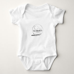 Sydney in a glass globe baby bodysuit