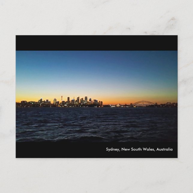 Sydney Landscape at Night Postcard (Front)