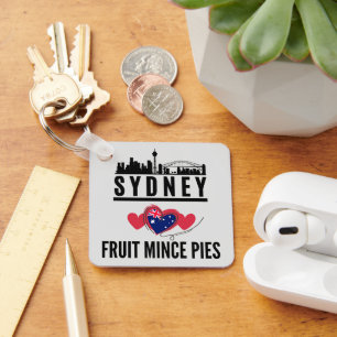 Sydney Loves Fruit Mince Pies Cityscape Key Ring