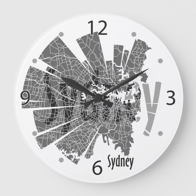 Sydney Map Clock (Front)
