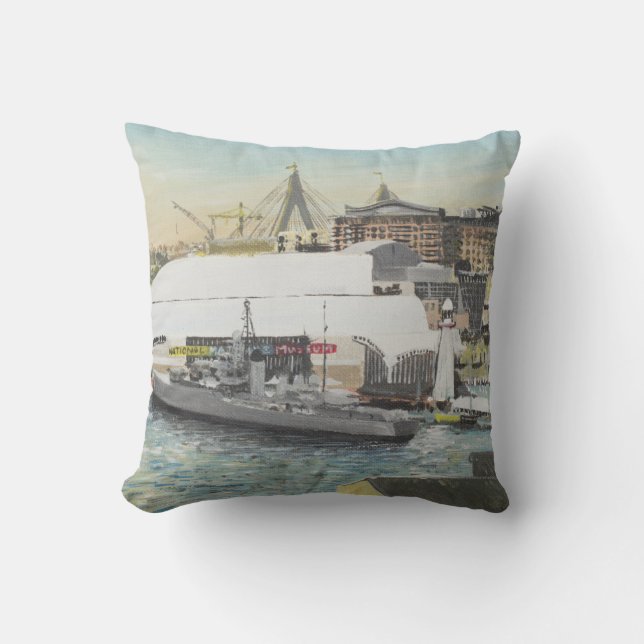 Sydney Maritime Museum from Hotel Balcony. 1998 Cushion (Front)