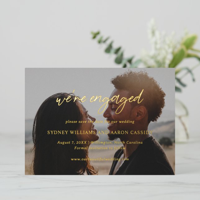 Sydney Modern Wedding Save the Date (Standing Front)