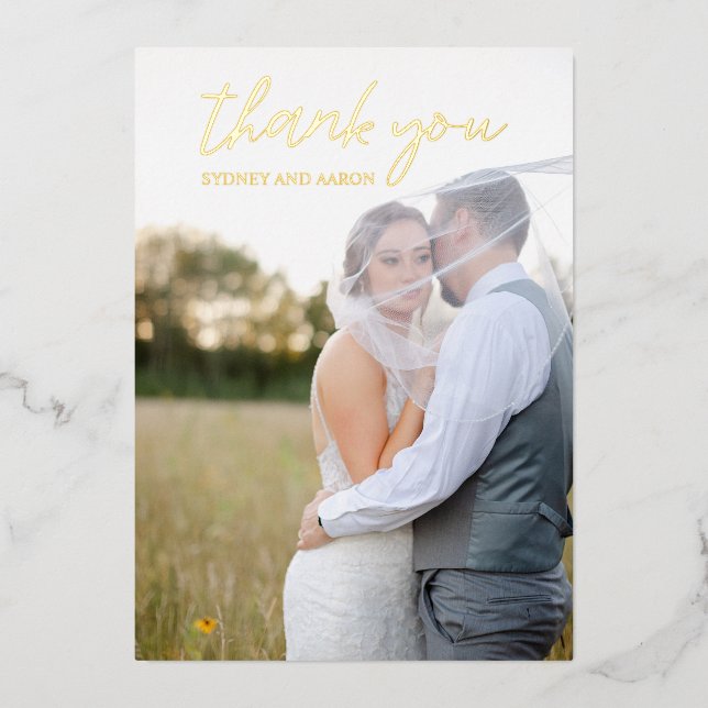 Sydney Modern Wedding Thank You Card (Front)