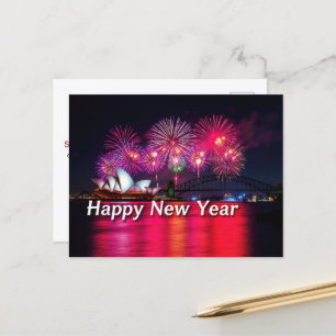Sydney New Year Fireworks Postcard