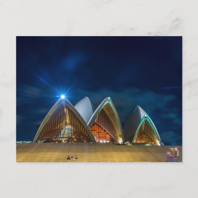 Sydney Opera at night Postcard (Front)