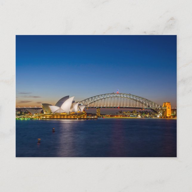 Sydney Opera at night Postcard (Front)