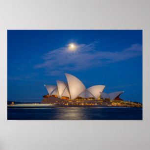 Sydney Opera at night Poster