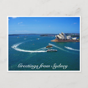 sydney opera greetings postcard