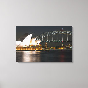 Sydney Opera house and Harbour bridge Canvas Print