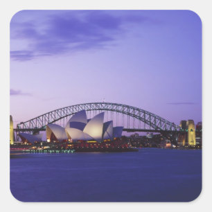 Sydney Opera House and Harbour, New South 2 Square Sticker