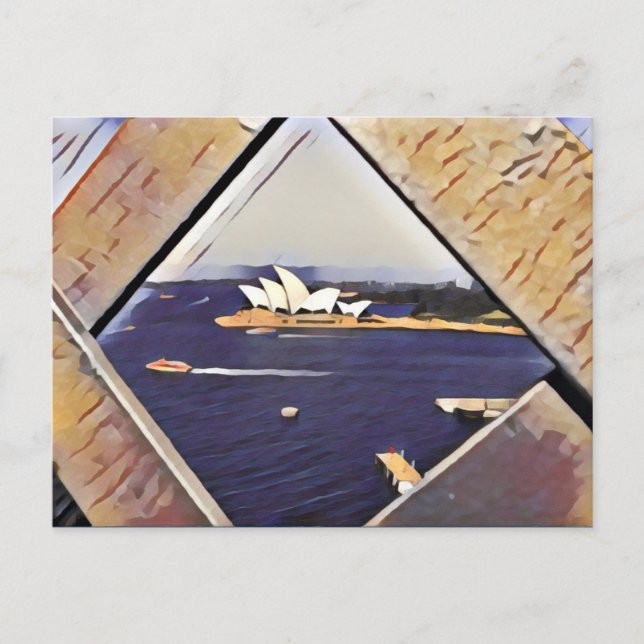 sydney opera house artwork postcard (Front)